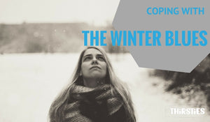 image of woman outside with text about winter