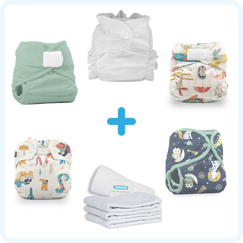 Image of Thirsties Cloth Diaper Packages Newborn Sampler Pack