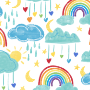 Image of Thirsties Outlet Outlet Polyester Laminate Fabric By the Yard - Food Safe - 54" Wide - Rainbow