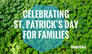 image of green clover with text about St Patricks day