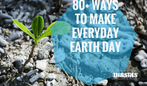 image of plant with earth day text