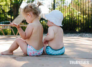 image of babies in cloth diapers