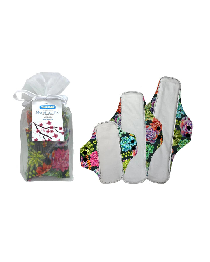 Thirsties Organic Cotton Menstrual Pad 2-Pack - Lagoon Baby - Thirsties Reusable  Cloth Pads Canada - Thirsties Mama Cloth Maple Ridge