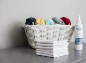image of diapers in basket