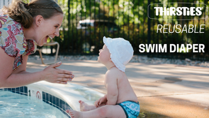 image of baby by a pool