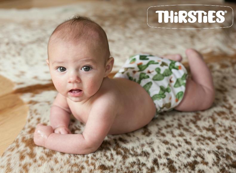 image of baby in cloth diaper