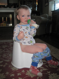 image of boy on potty