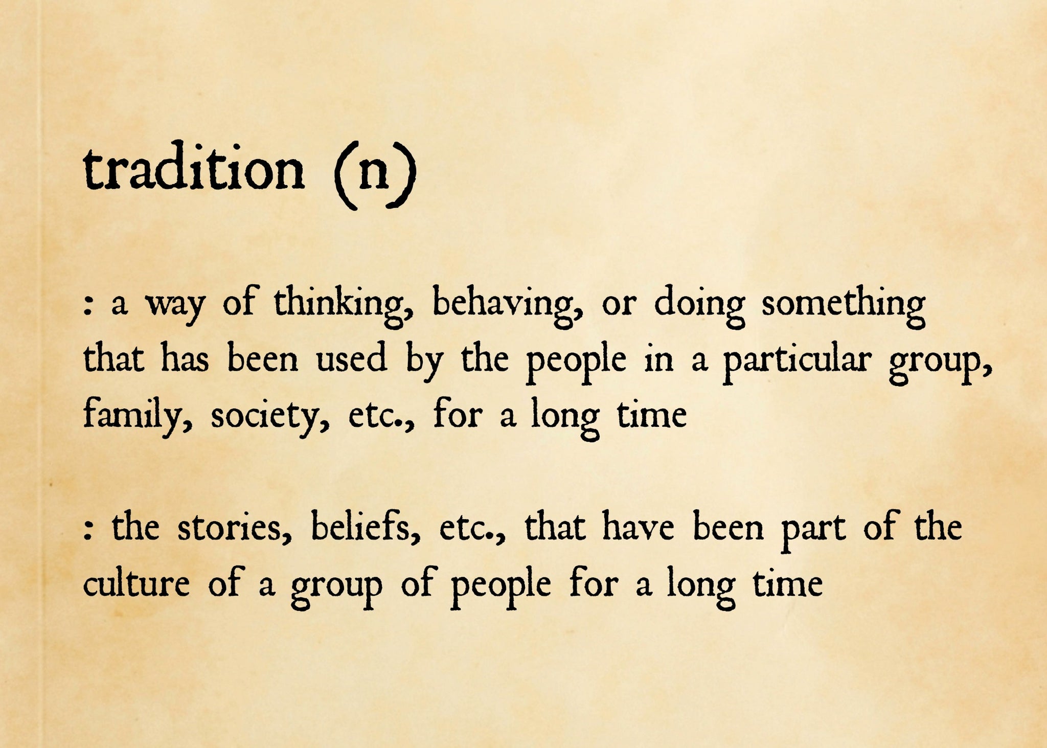 image of text about tradition