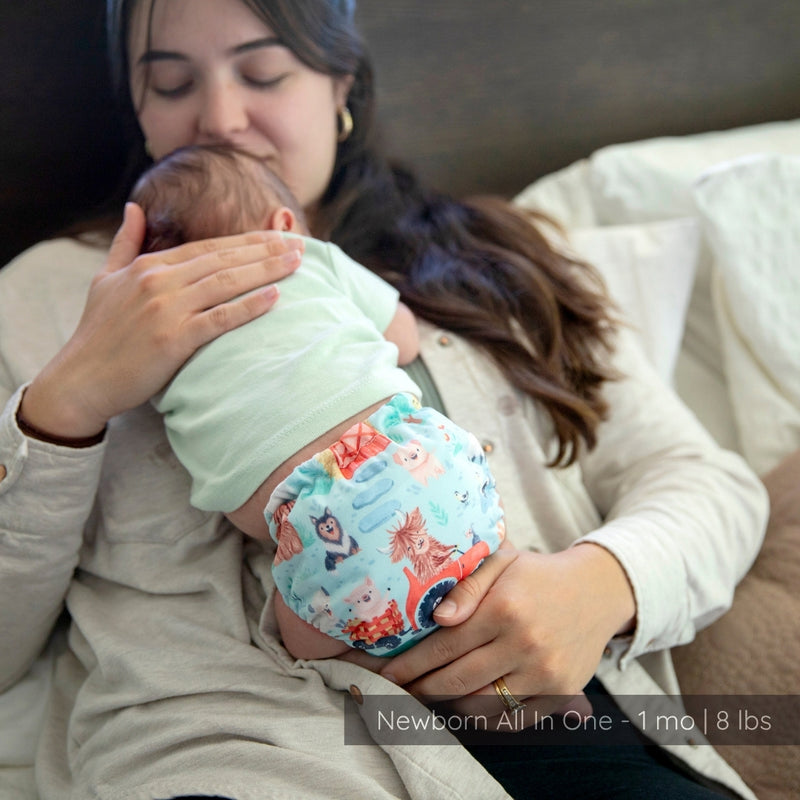 -Image of Thirsties Cloth Diapers Natural Newborn All in One