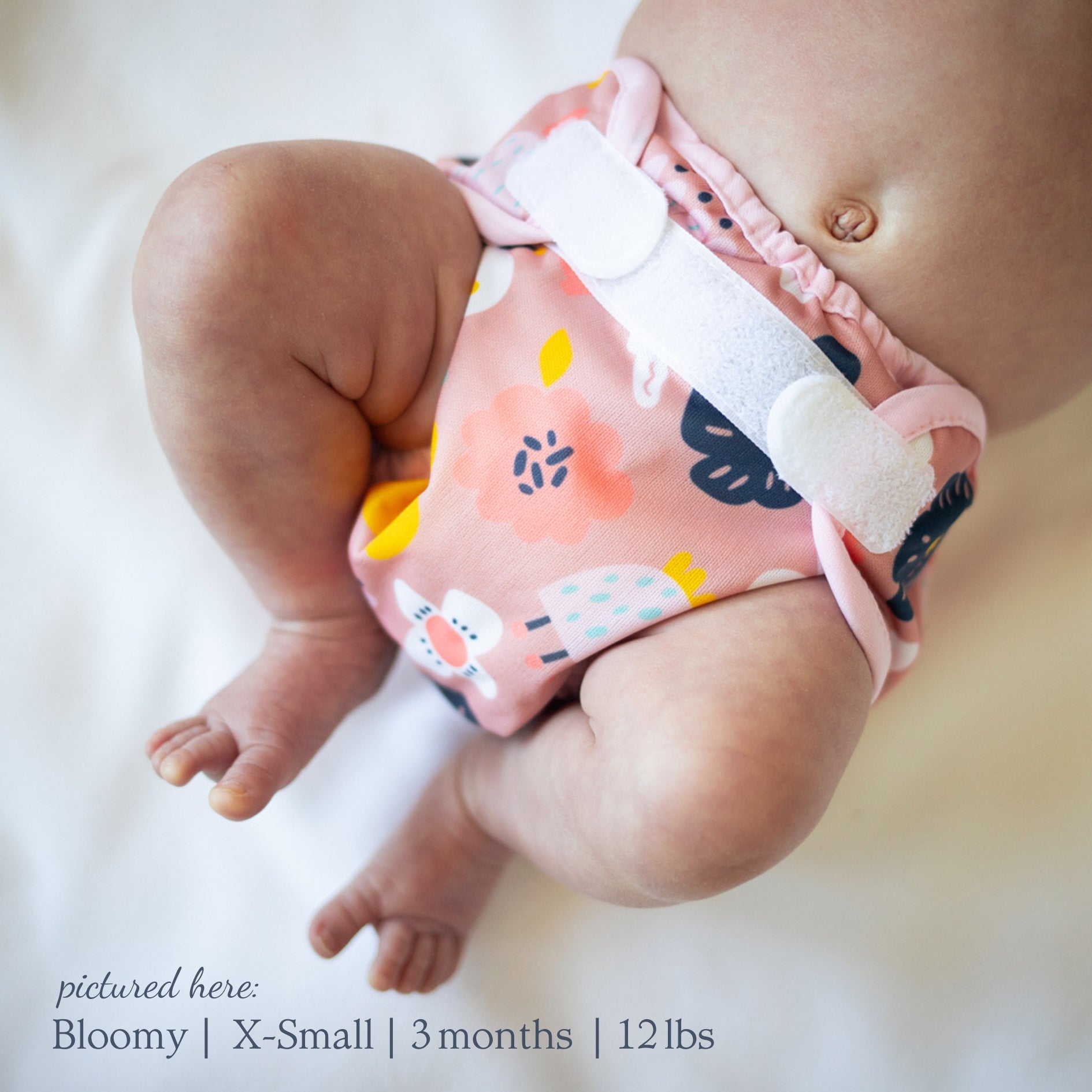 -Image of Baby Wearing a Thirsties Diaper Cover in Bloomy