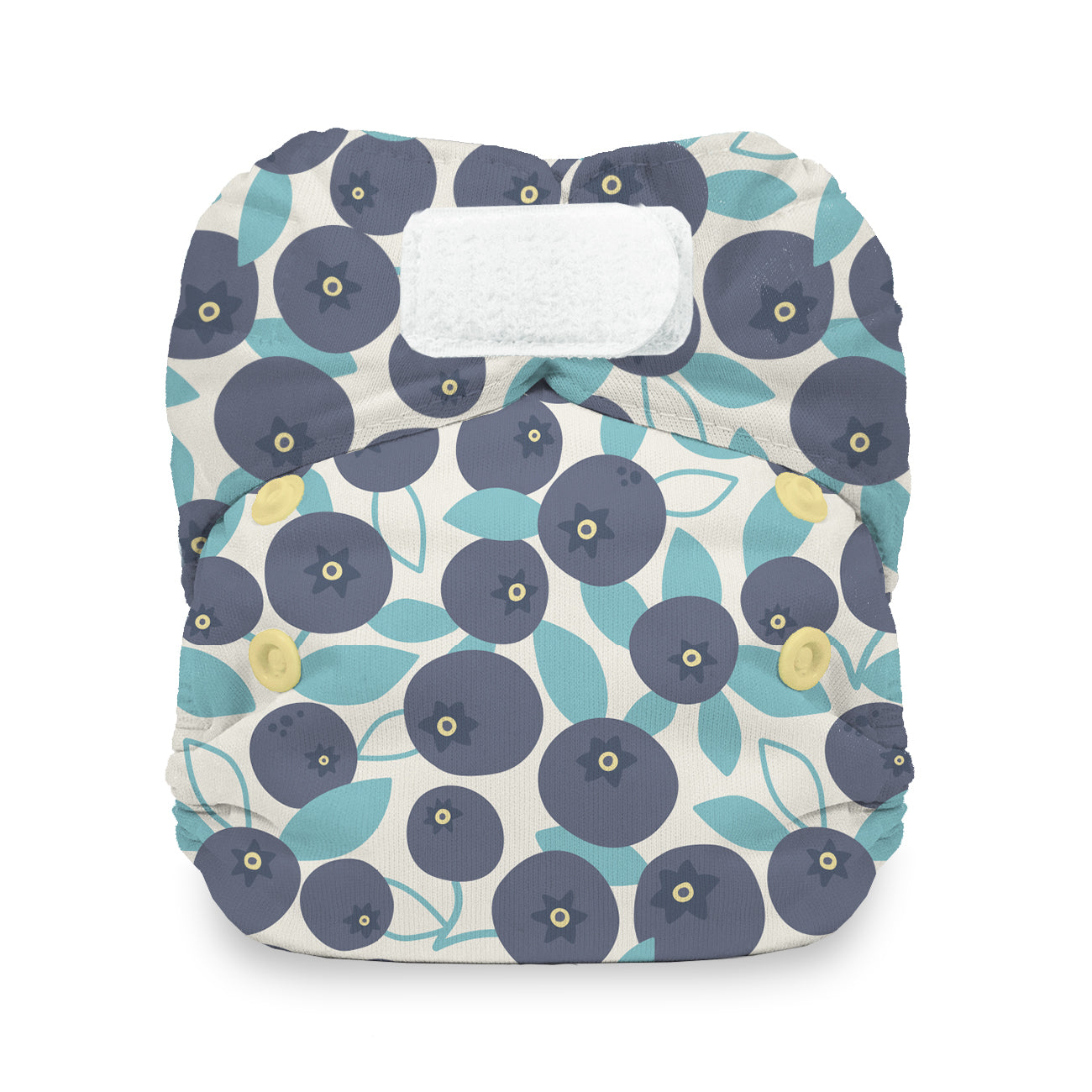 Thirsties Newborn All in One Cloth Diaper with Hook and Loop closures in Blueberry