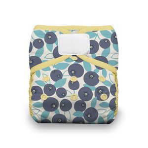 Thirsties One Size Pocket Cloth Diaper with Hook and Loop closures in Blueberry