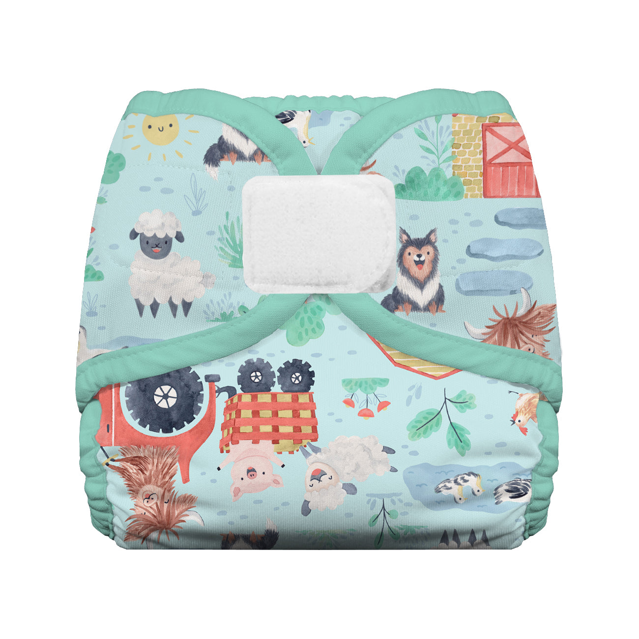 Thirsties Diaper Cover with Hook and Loop in Ferm-stockin