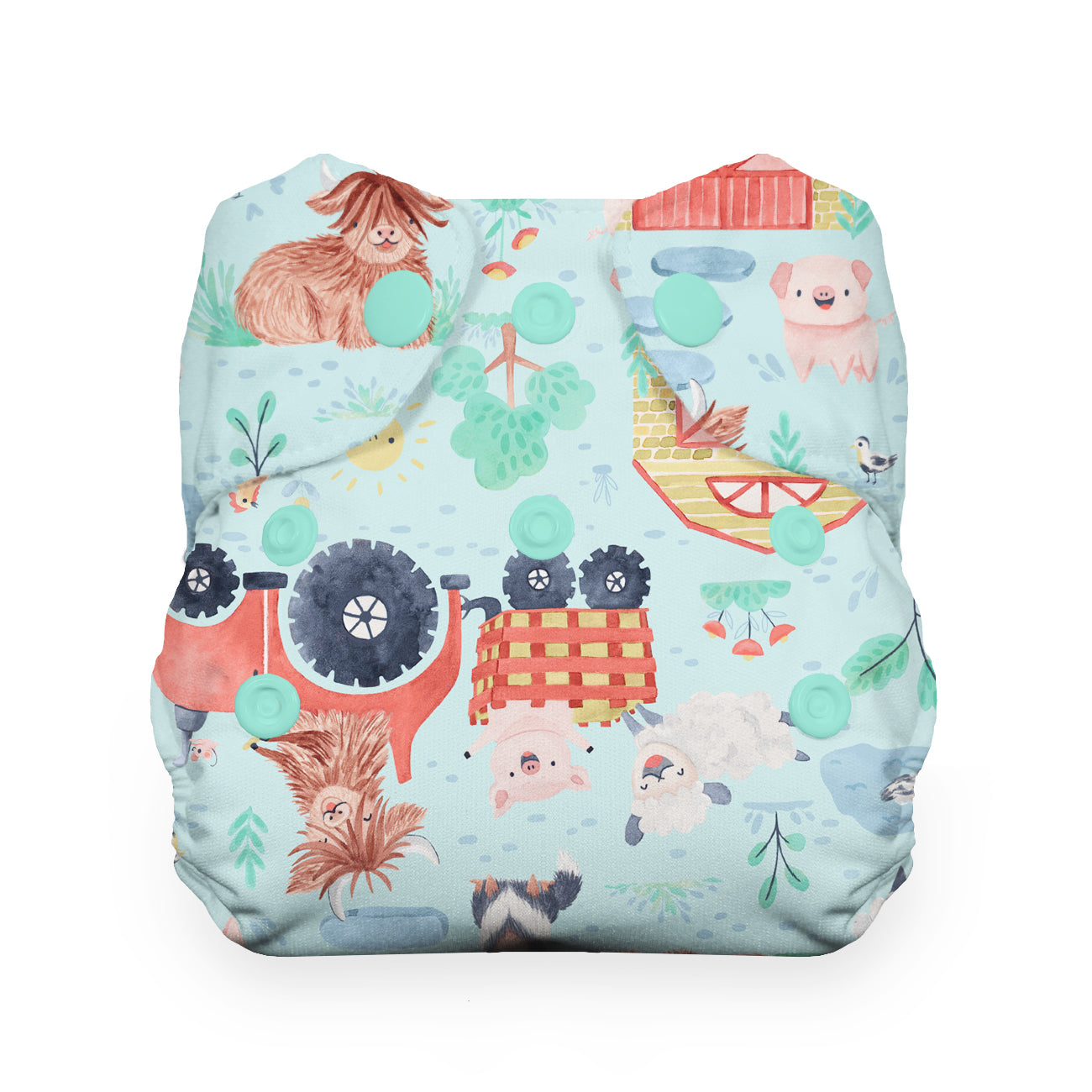 Thirsties Newborn All in One with Snaps in Ferm-stockin