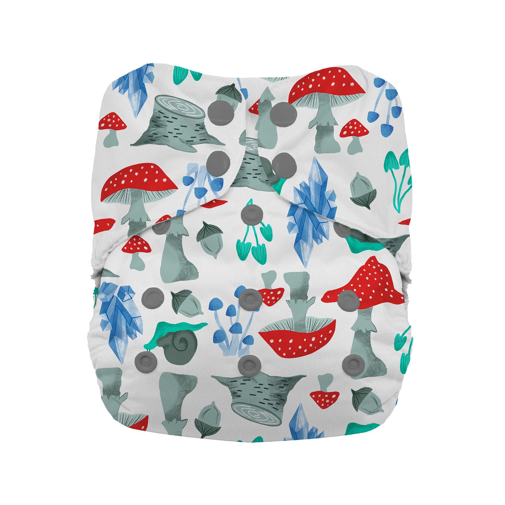 Thirsties All in One Cloth DIaper One Size with Snaps in Forest Frolic