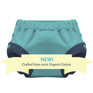 -Image of Thirsties Trainers made from Organic Cotton and featuring ide snaps.