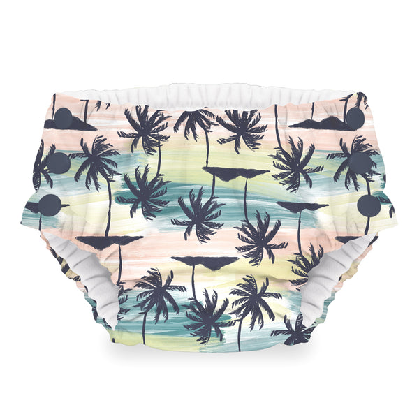 Image of Thirsties Outlet Outlet Swim Diaper - Palm Paradise Sz X-Large 32-40lbs 18-26 lbs (LAST CALL)