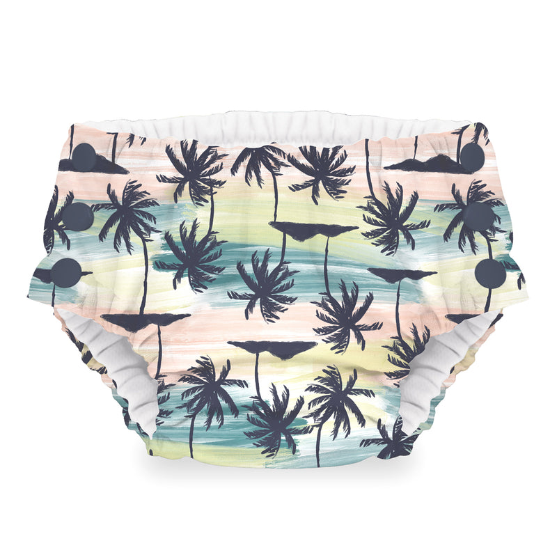 Image of Thirsties Outlet Outlet Swim Diaper - Palm Paradise Sz X-Large 32-40lbs 18-26 lbs (LAST CALL)