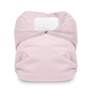 Thirsties Newborn All in One Cloth Diaper with Hook and Loop closures in Pink Salt