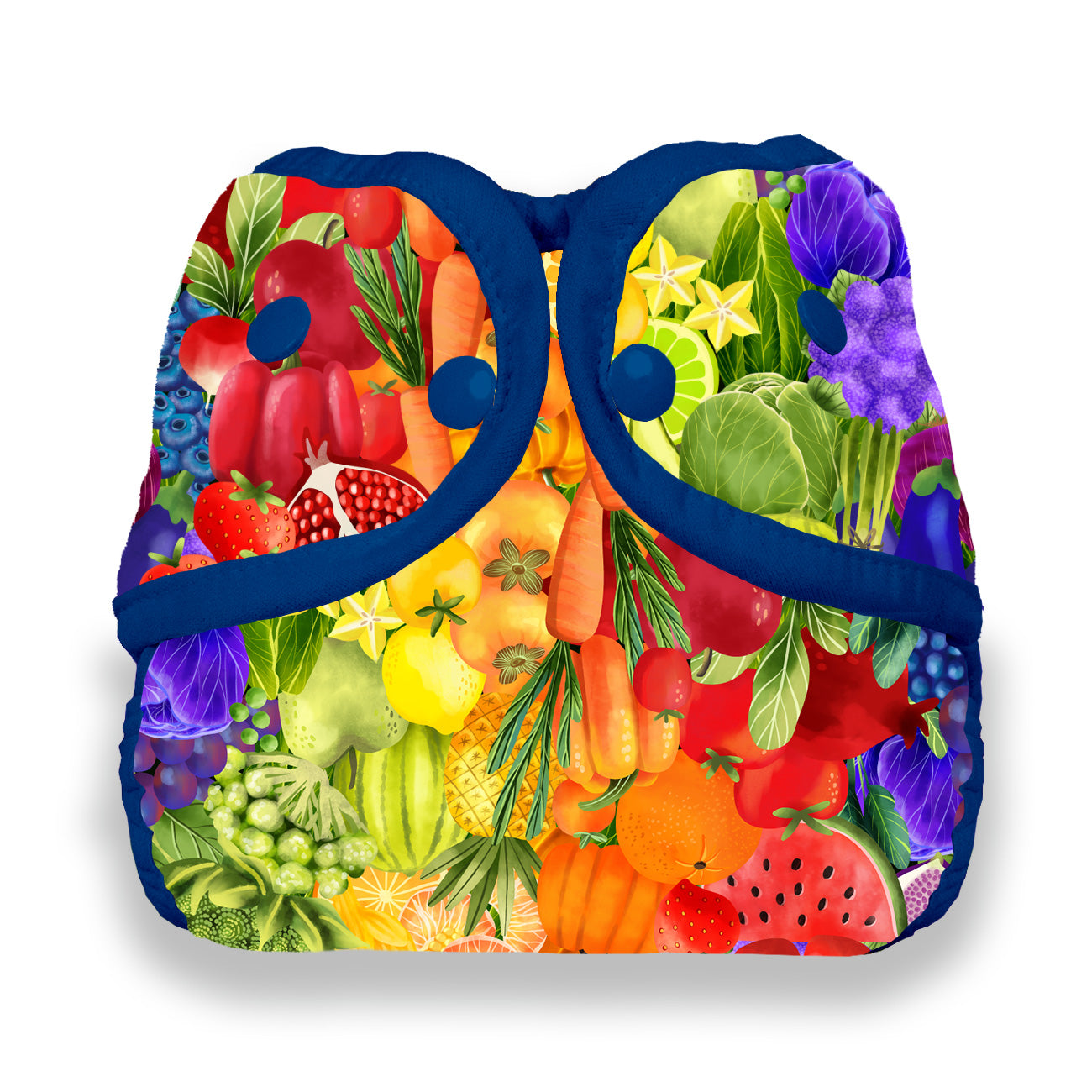 Image of Thirsties Diaper Cover with snaps in Rainbow Harvest