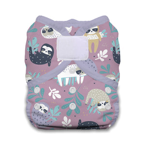 image of thirsties duo wrap hook and loop in sloth life print