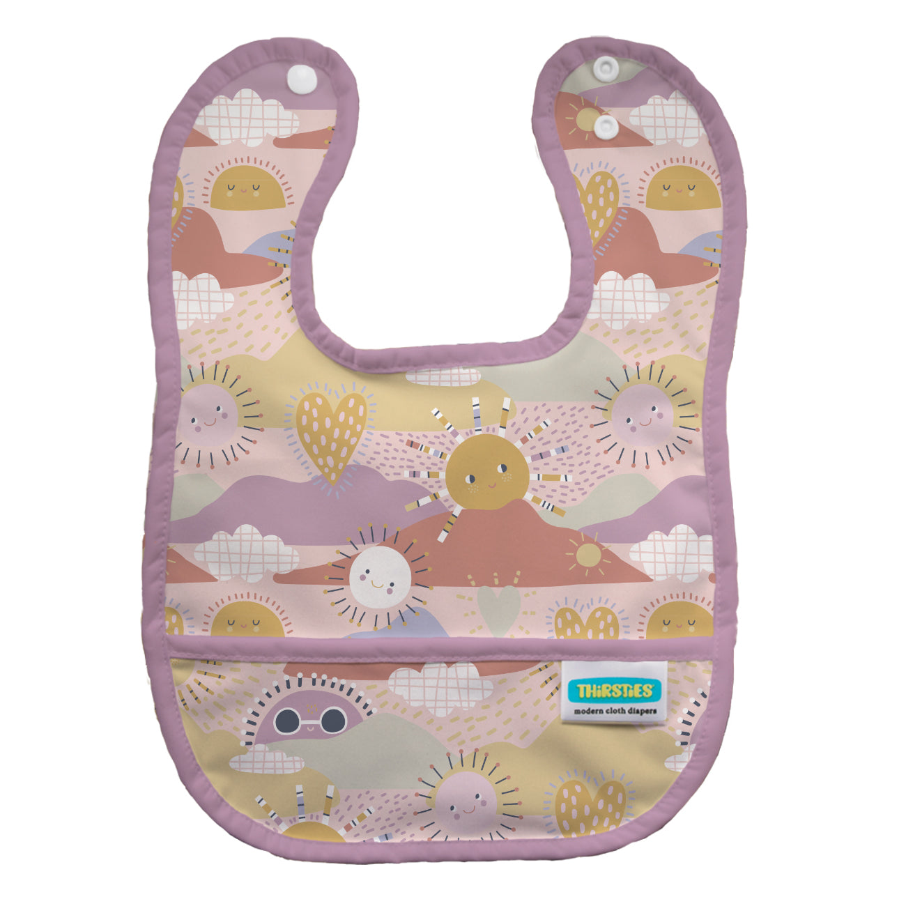 Thirsties Pocket Bib in Sunny