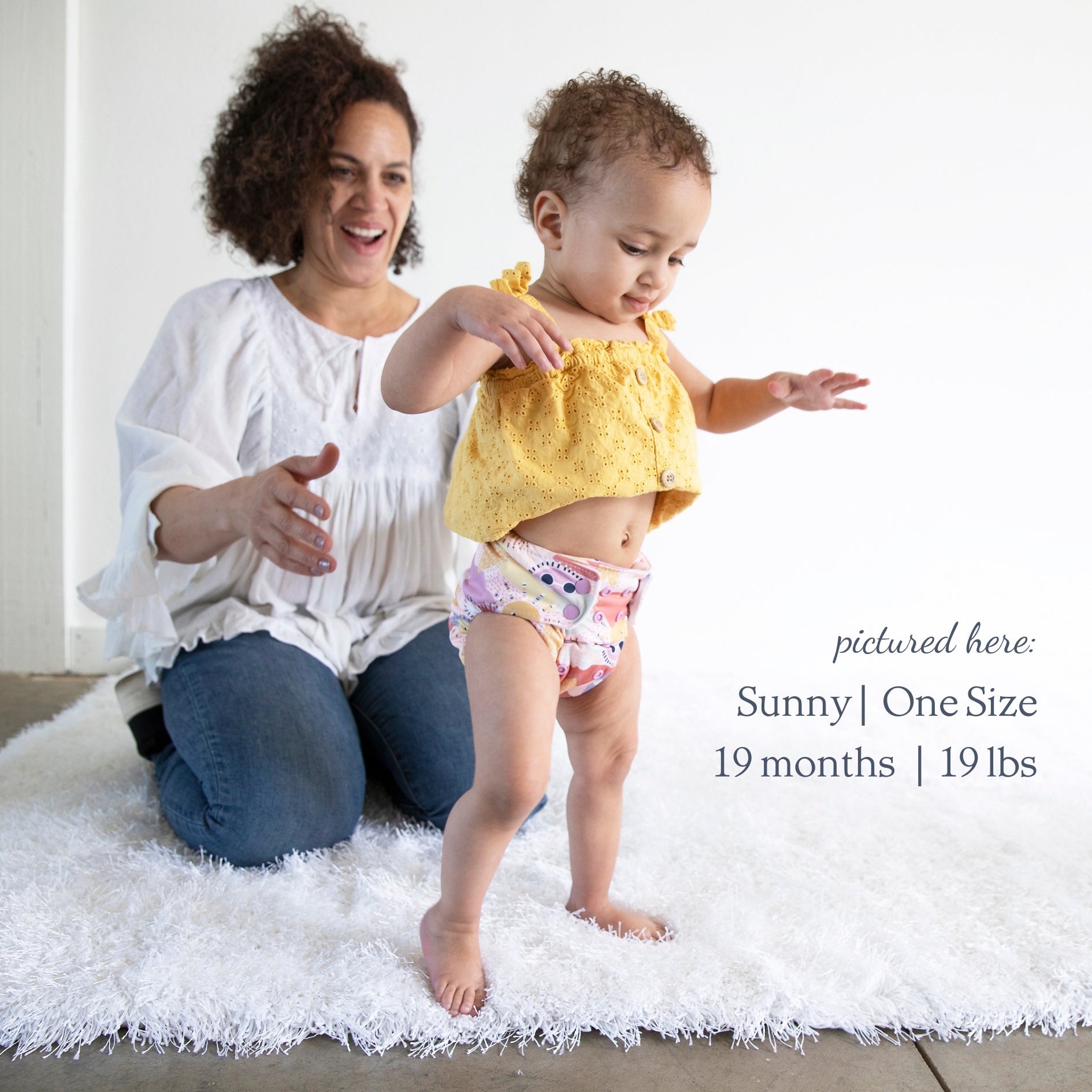 -Image of toddler wearing a Thirsties One Size All in One in Sunny
