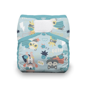 Thirsties One Size Pocket Cloth Diaper with hook and loop closures in Super Hero