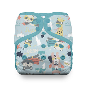 Thirsties One Size Pocket Cloth Diaper with Snap closures in Super Hero