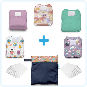 -Image of Thirsties Caregiver Package in warm colors