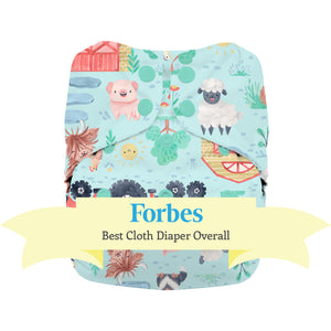 -Image of Thirsties award-winning Natural One Size All in One which was ranked best cloth diaper according to Forbes