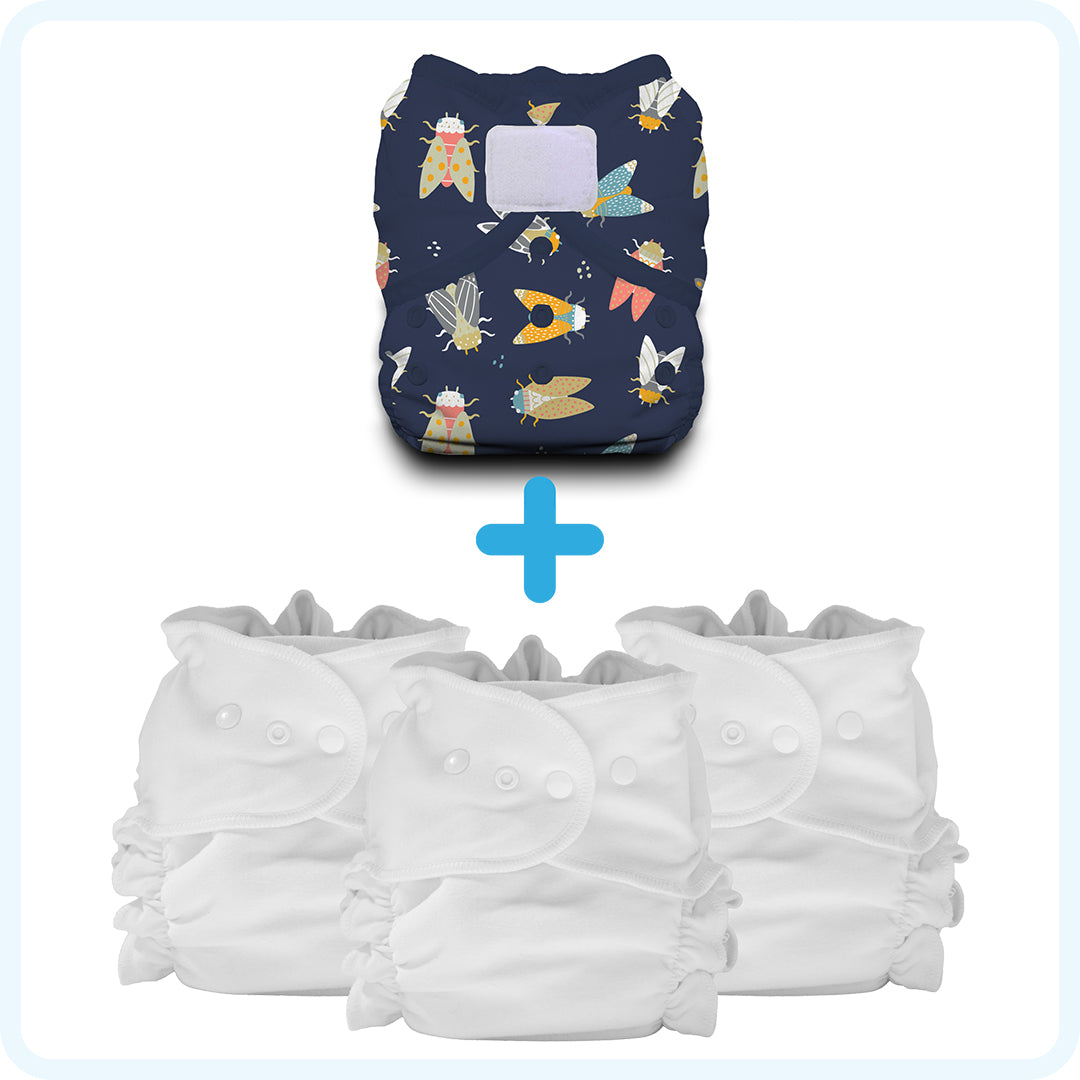 Thirsties Cloth Diapers Duo Duet Pack Cicada Hook and Loop