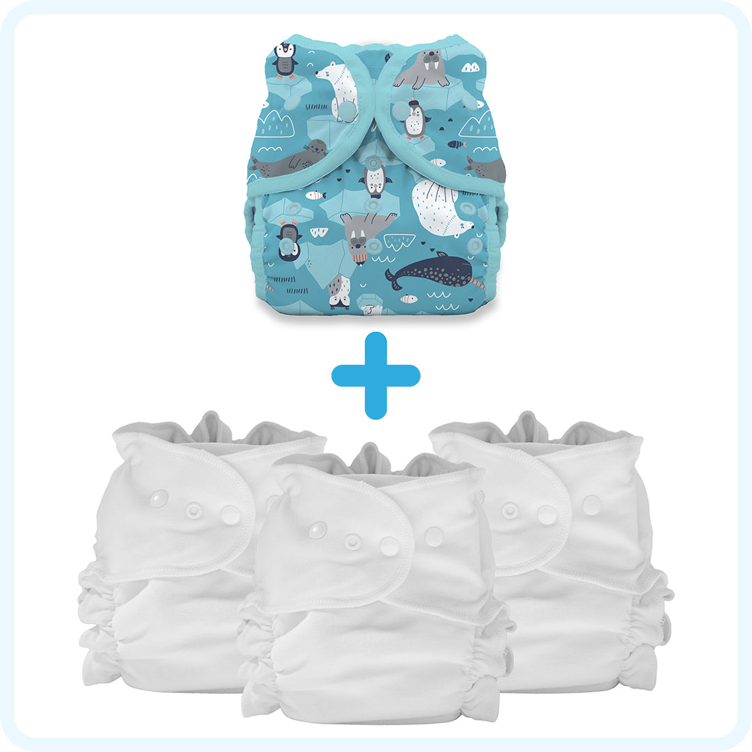 Thirsties Cloth Diapers Duo Duet Pack Ice Flow Snaps