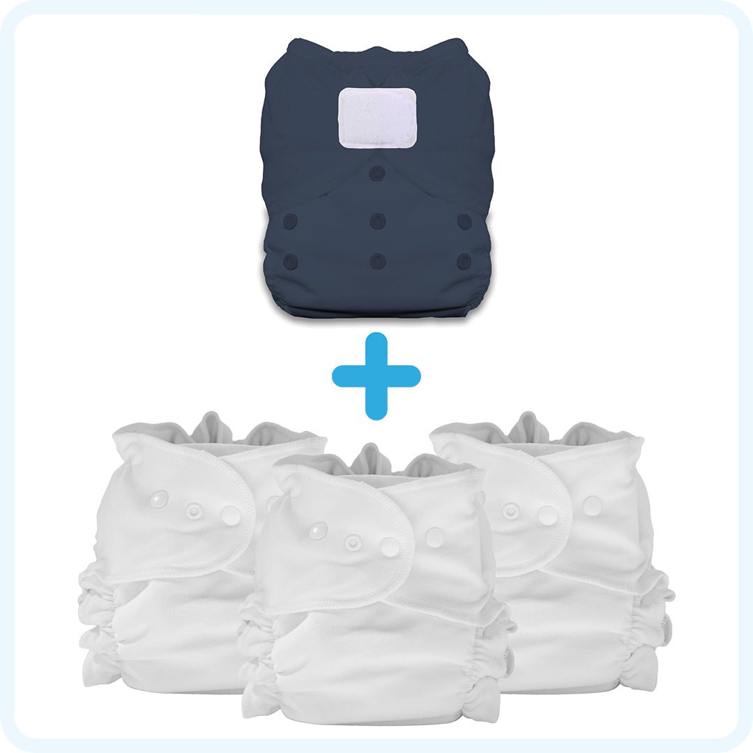 Thirsties Cloth Diapers Duo Duet Pack Navy Hook and Loop