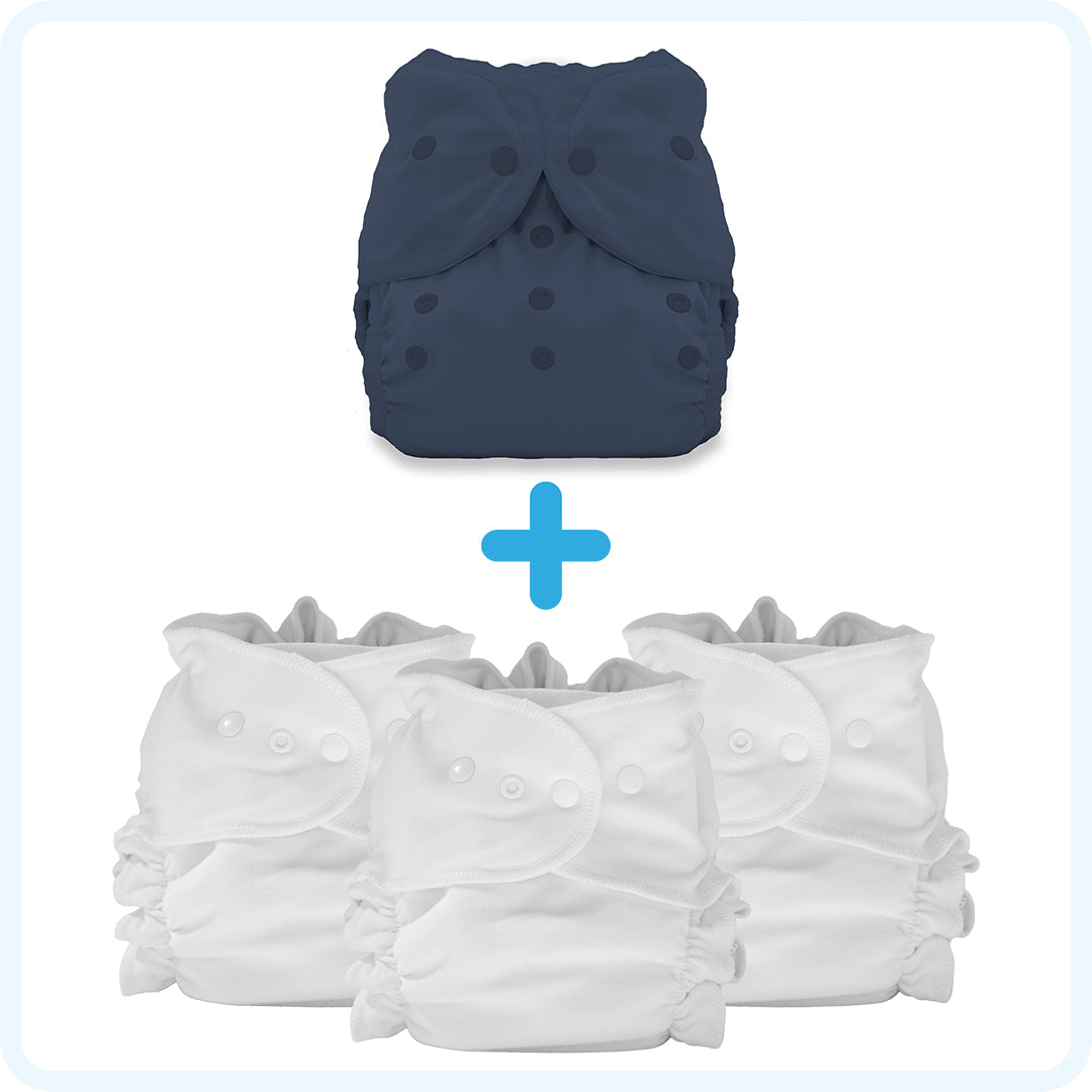 Thirsties Cloth Diapers Duo Duet Pack Navy Snaps