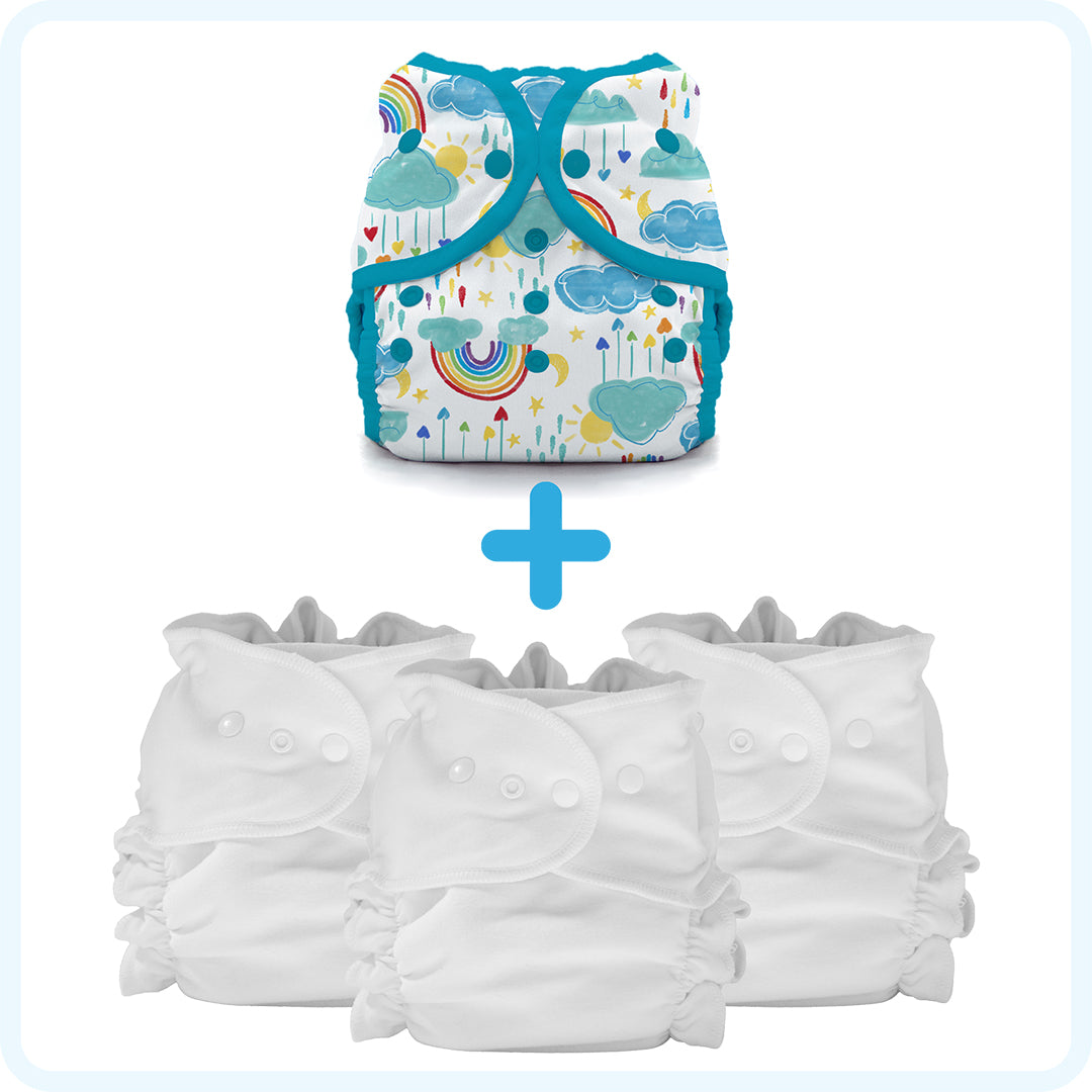 Thirsties Cloth Diapers Duo Duet Pack Rainbow Snaps