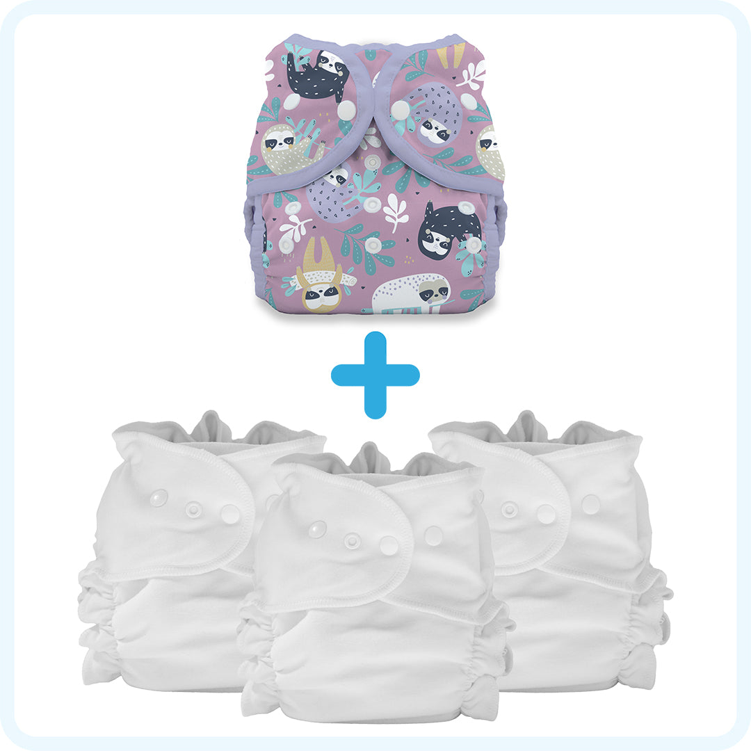 Thirsties Cloth Diapers Duo Duet Pack Sloth Life SNaps