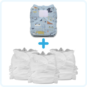 Thirsties Cloth Diapers Duo Duet Pack Traffic Jam Hook and Loop