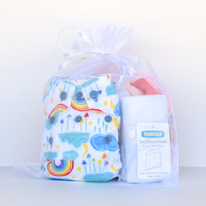 -Image Thirsties Newborn Sampler Pack Warm Colors in organza gift bag