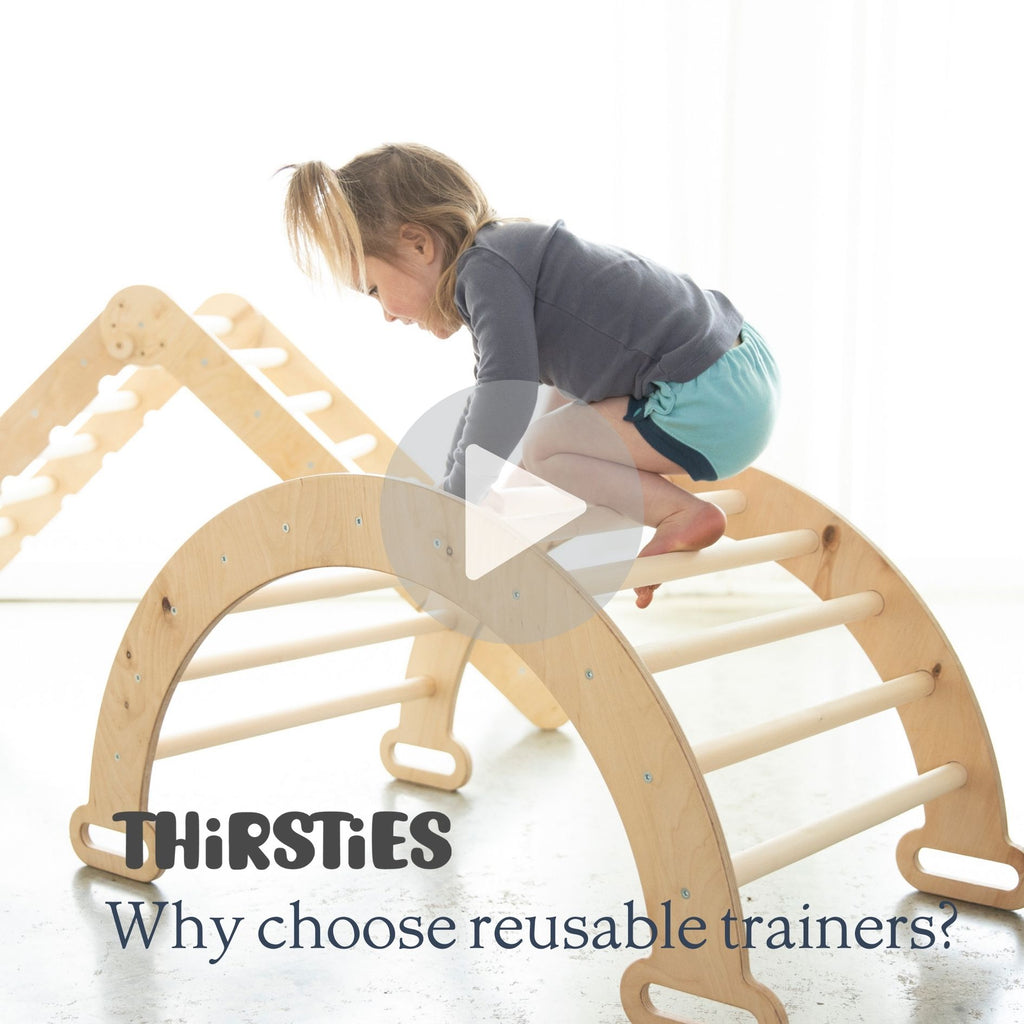 -Image of Thirsties Video featuring all the reasons for choosing Reusable Trainers
