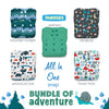 One Size All In One - Packages One size 8-40 lbs (4-18 kg) / Snap / Bundle of Adventure