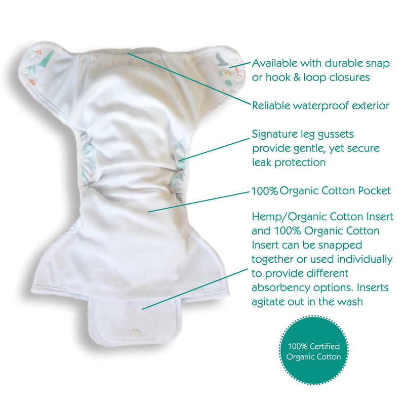 -Image of Thirsties Cloth Diapers Natural One Size Pocket Diaper