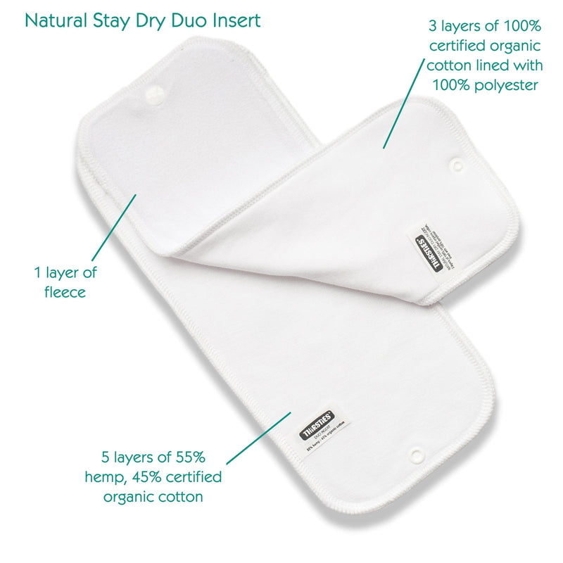-Image of Thirsties Cloth Diapers Stay Dry Natural Duo Insert