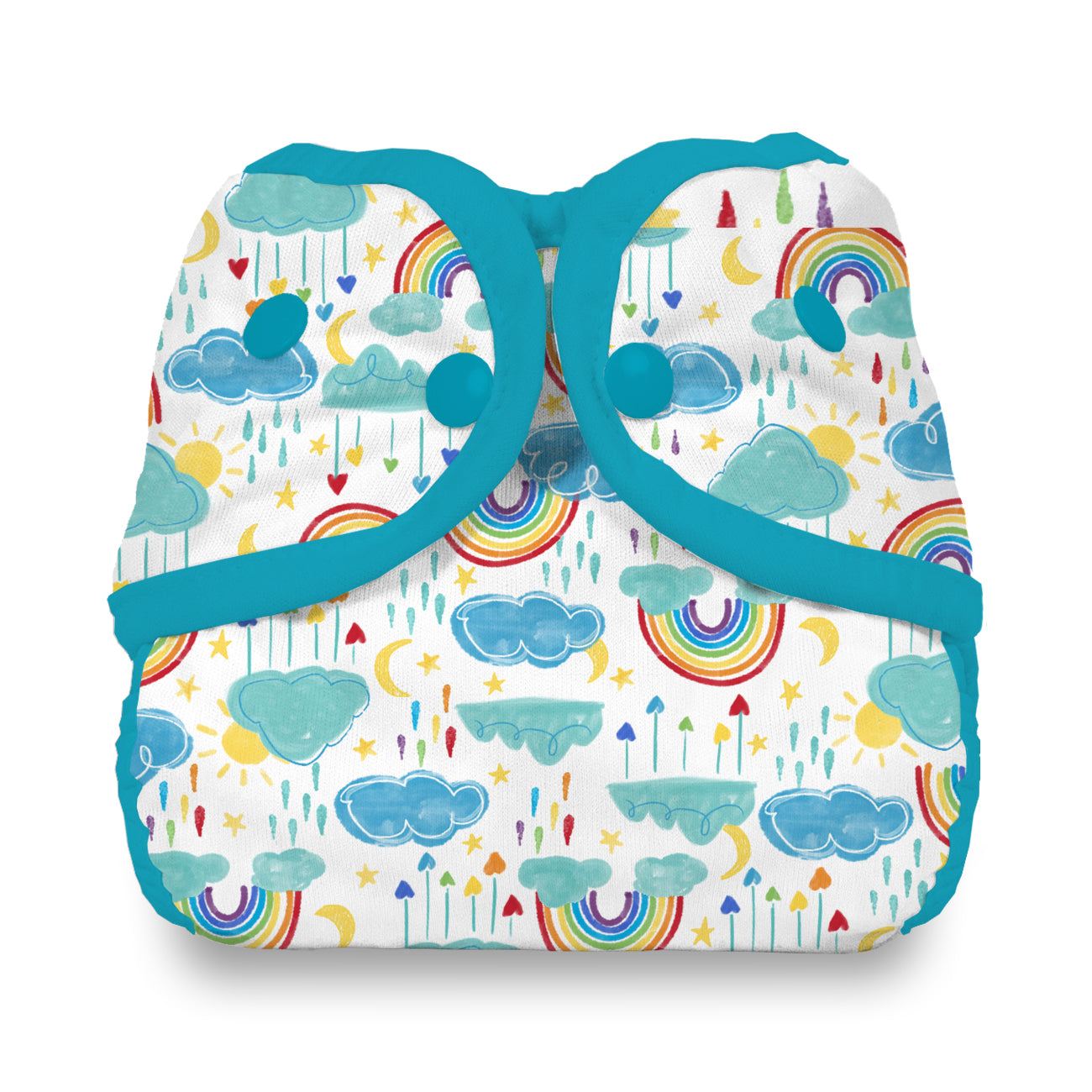 Image of Thirsties Diaper Cover Snap Rainbow