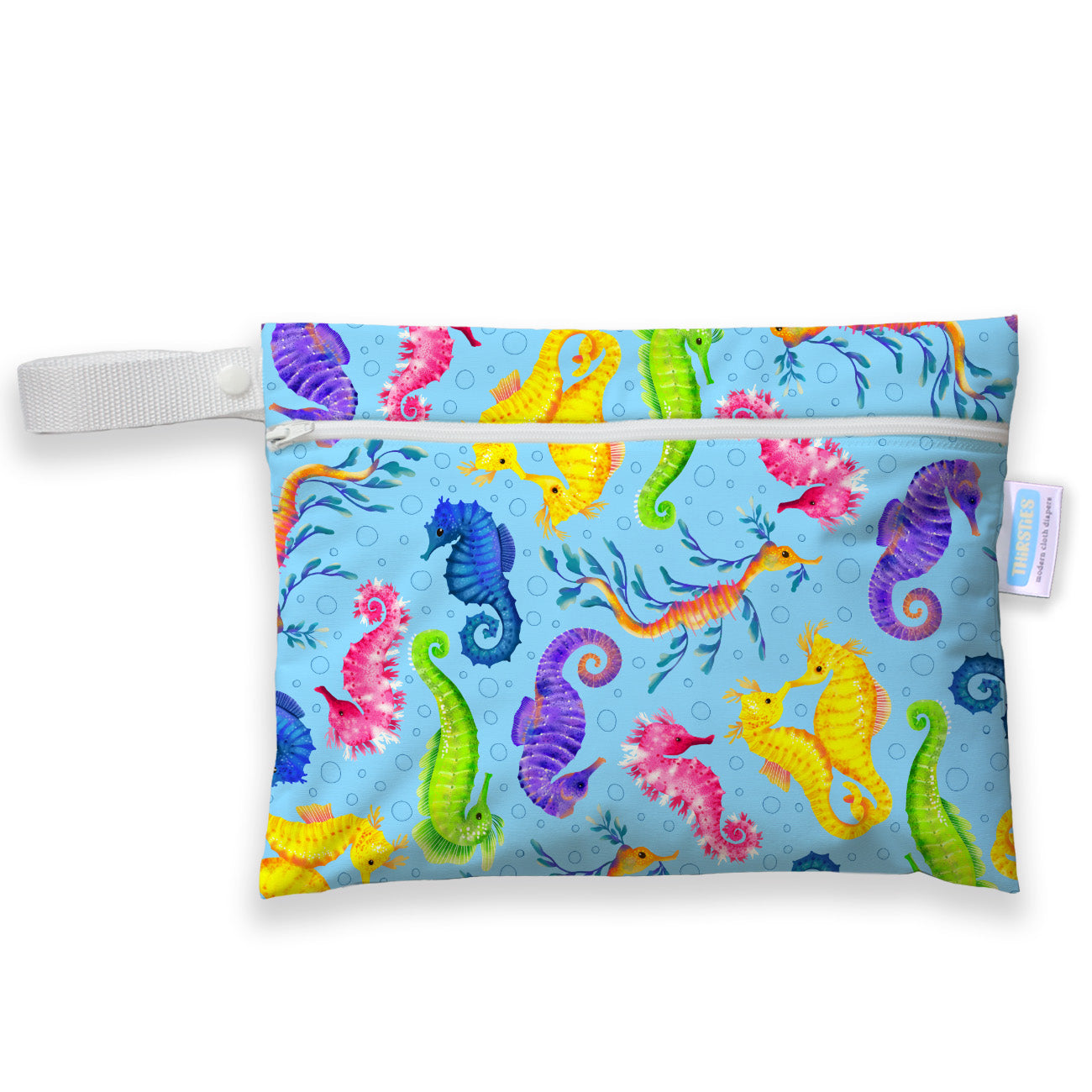 Image of Thirsties Mini Wet Bag in Hold Your Seahorses