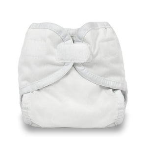 Image of Thirsties Diaper Cover Hook & Loop White Newborn/Preemie